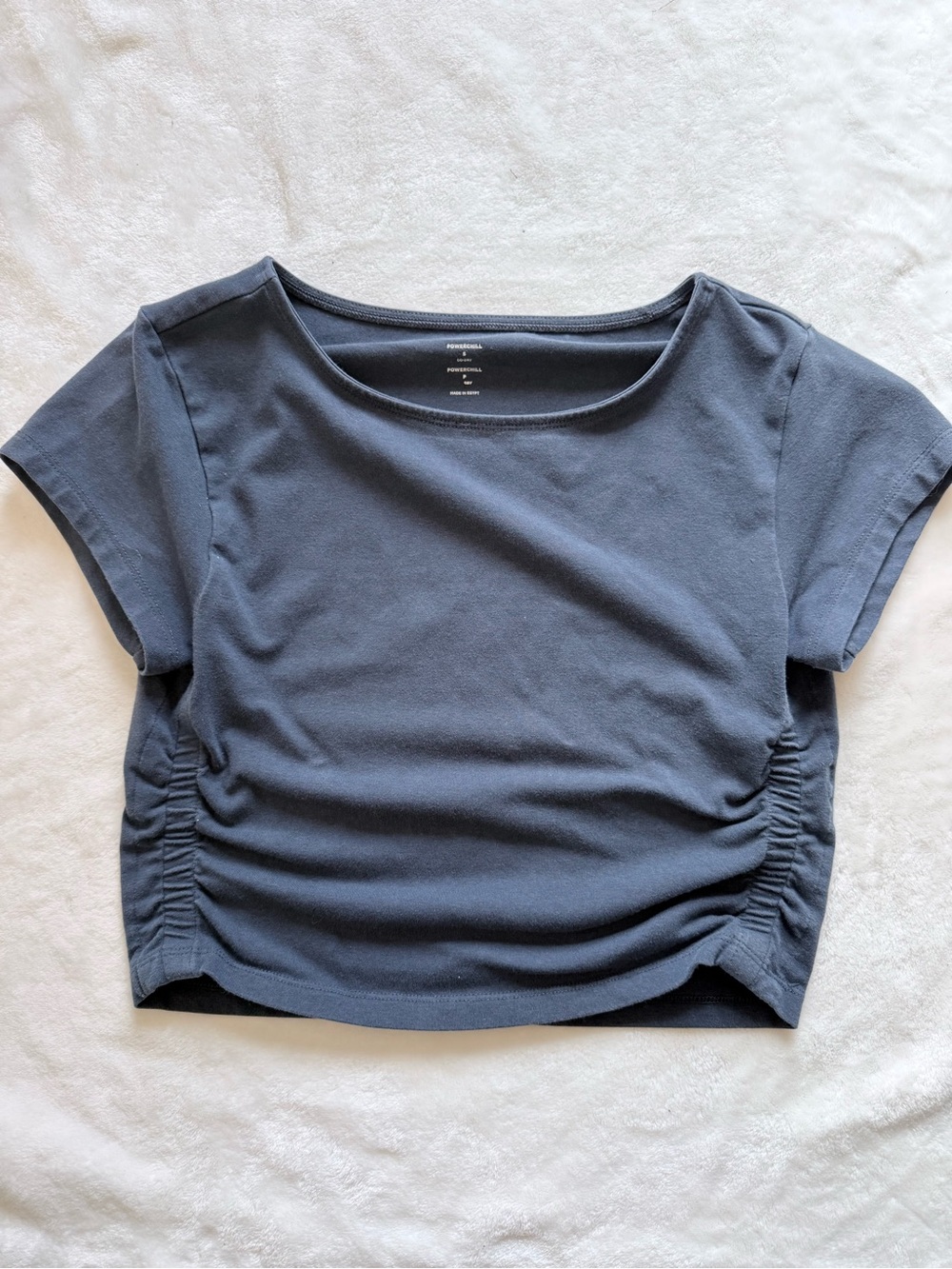 Old Navy Short Sleeve Ruched Side Crop Top